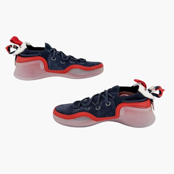 Christian Louboutin Arpoador Navy Blue Suede Sock Sneakers Size 37 US 7 Women's - Picture 11 of 16